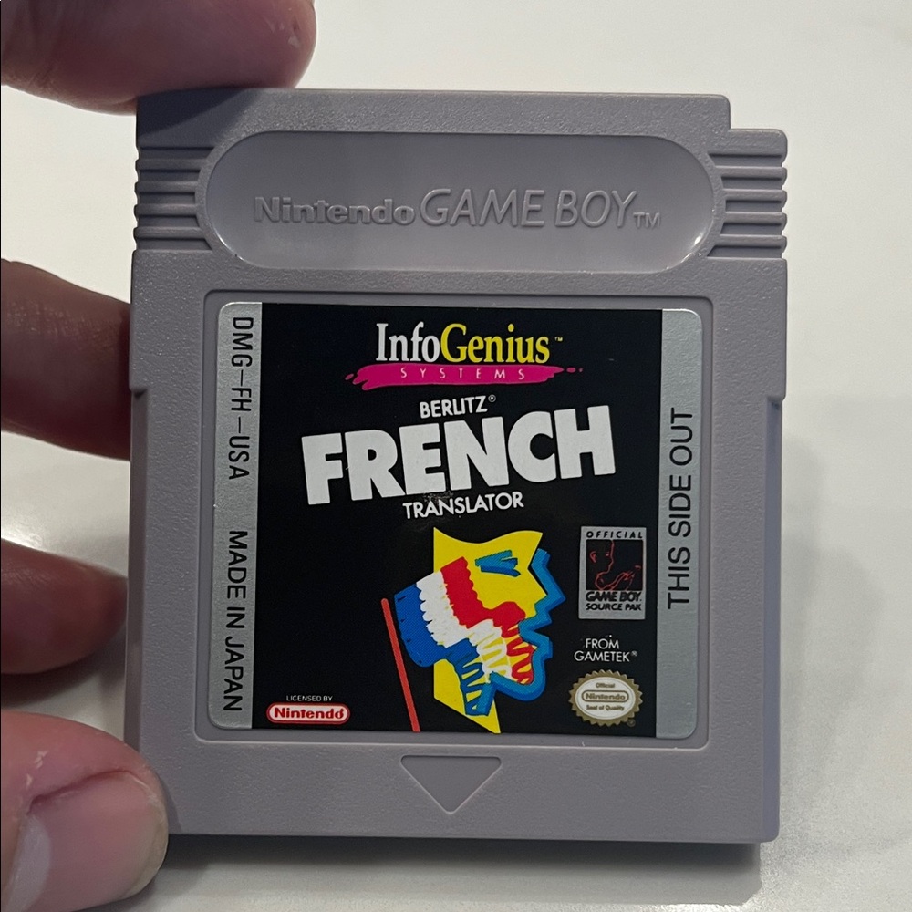 Nintendo Game Boy French Translator Cartridge - Gray